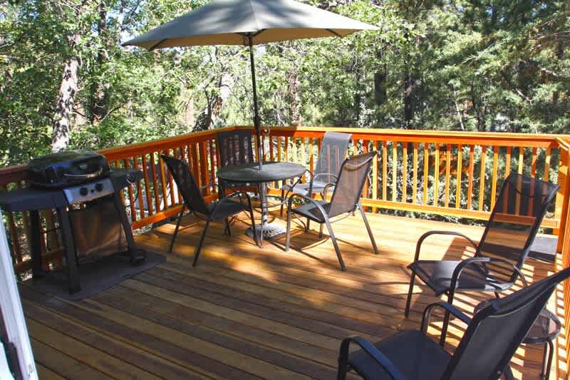 Sunny back deck with propane BBQ