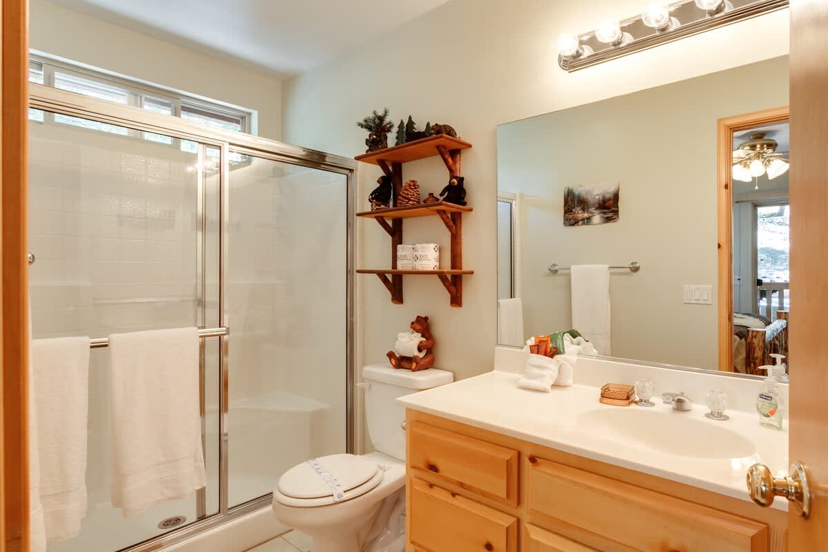 Primary bathroom with walk-in shower