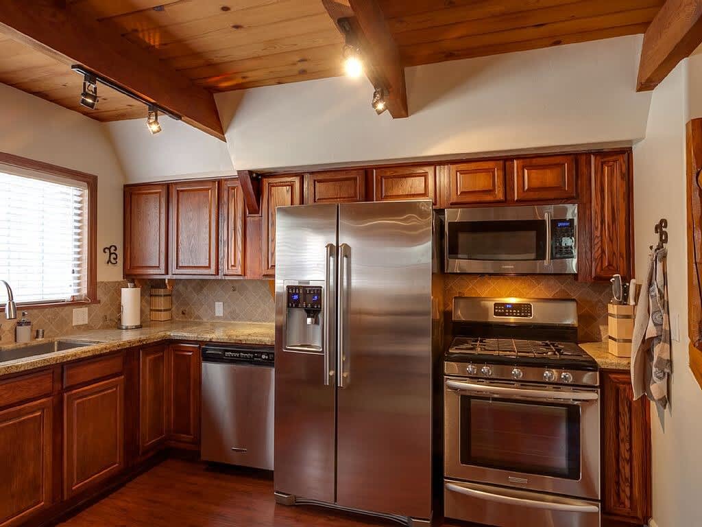 Kitchen with gas range and dishwasher