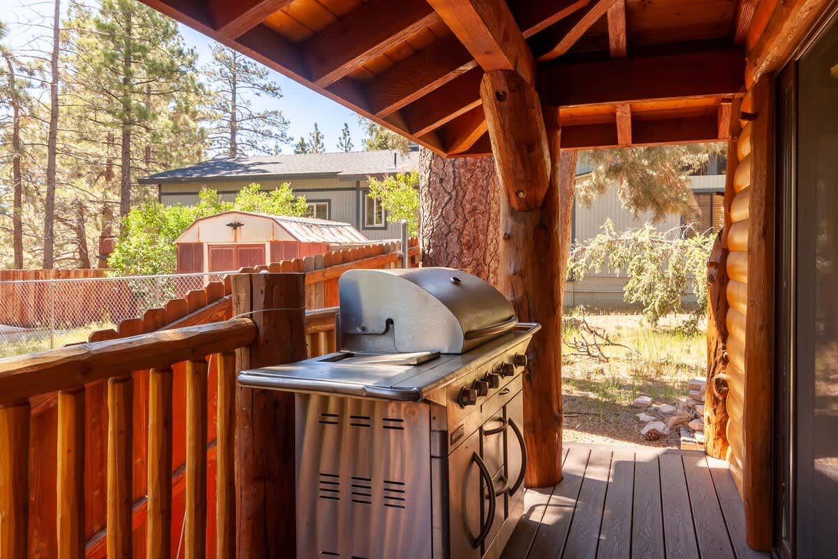 Covered deck with propane BBQ