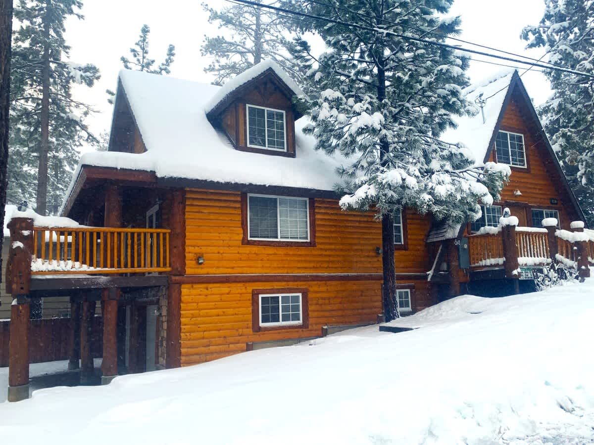 The cabin after a fresh snowfall