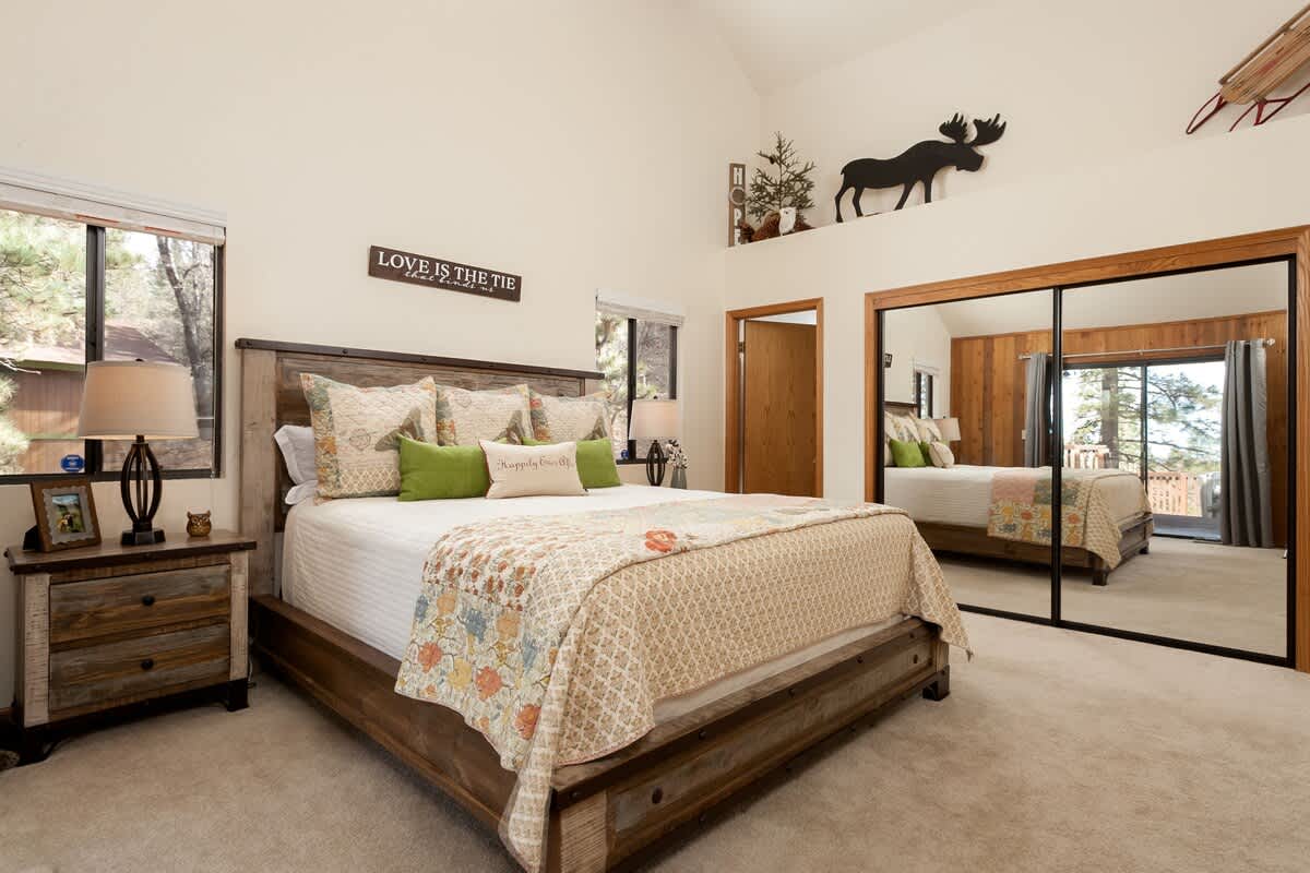 Primary bedroom with King bed and private bathroom