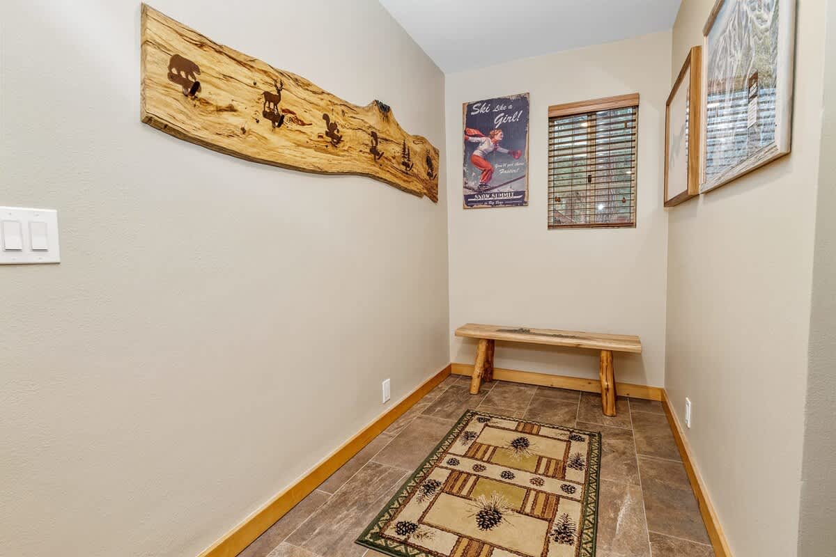 Mud room for boots and ski gear