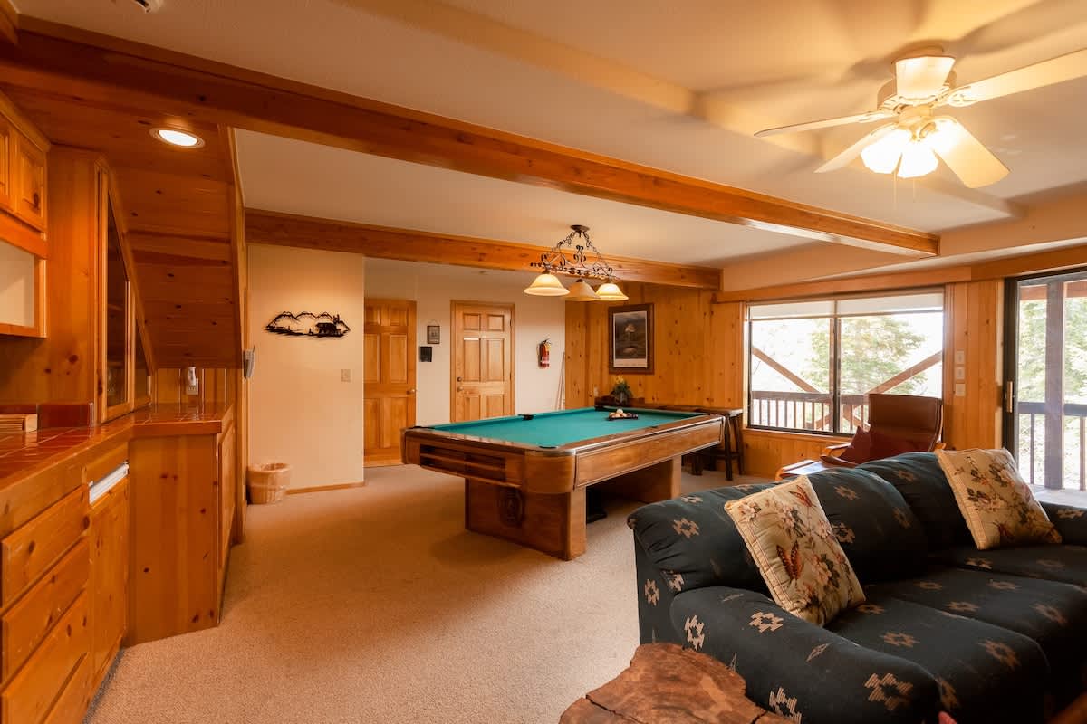 Game room with pool table
