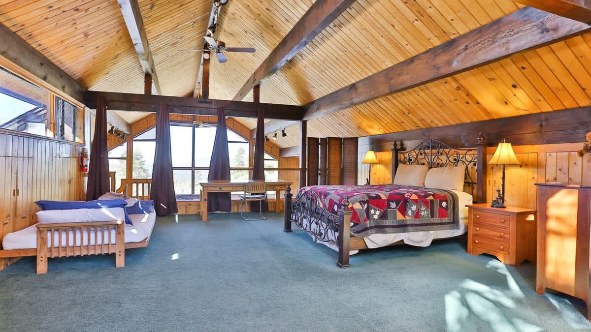 Loft-style primary suite with King bed