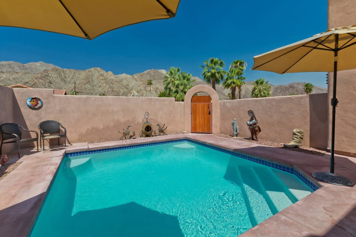 Amazing views from the sparkling private pool overlooking the majestic mountains