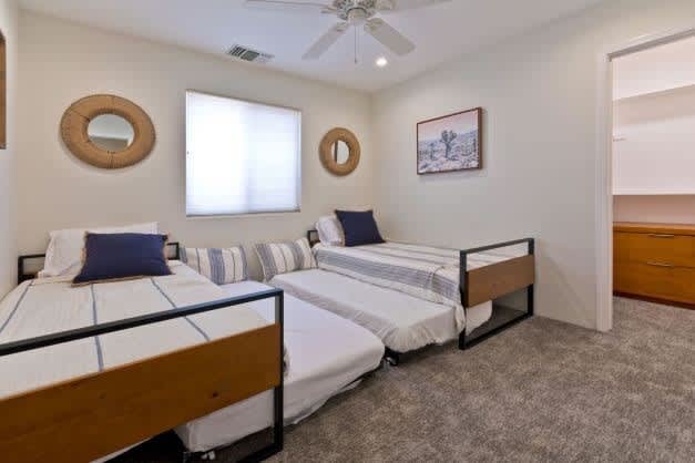 4th mattress can be moved to fit.