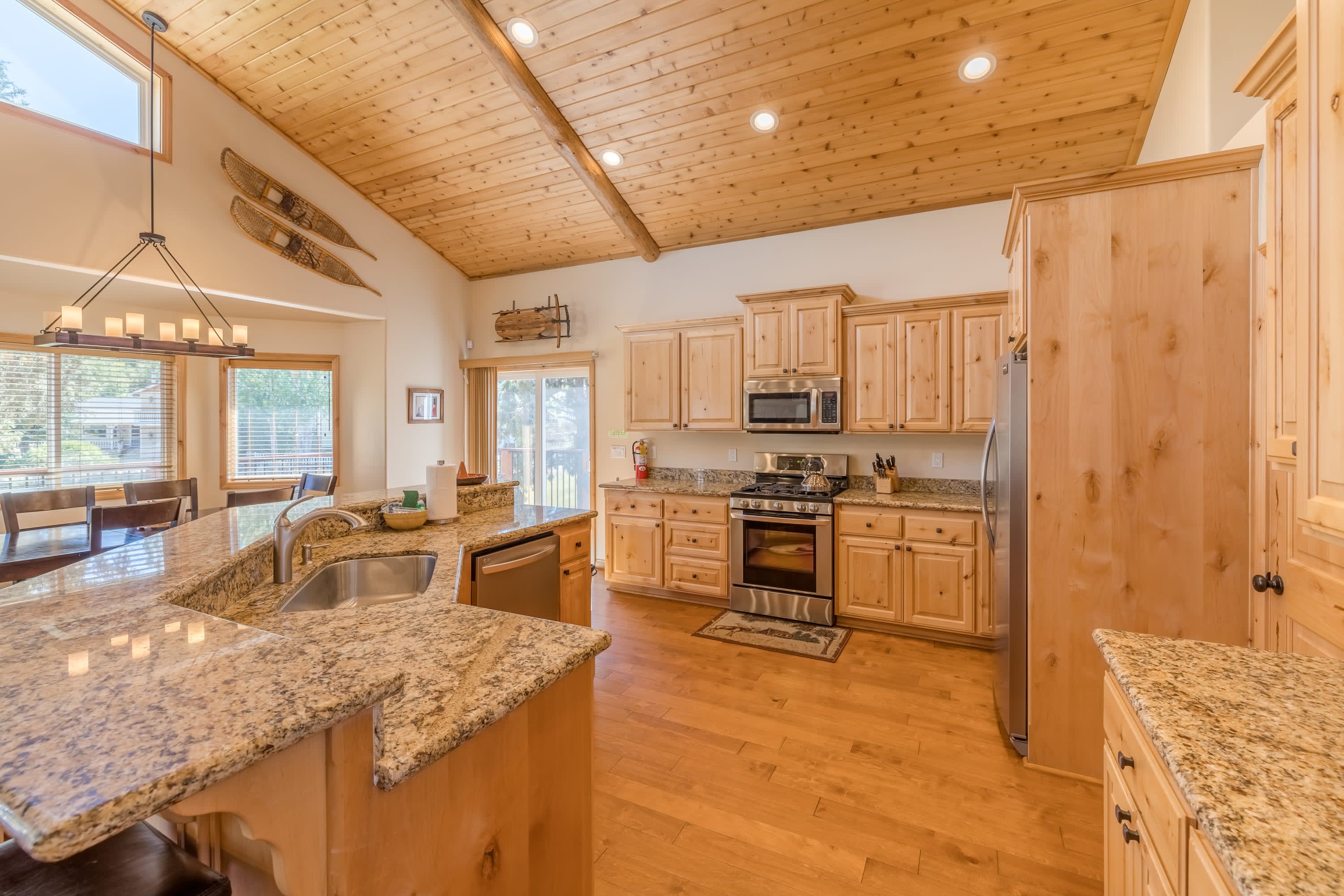 Fully equipped kitchen with stainless appliances