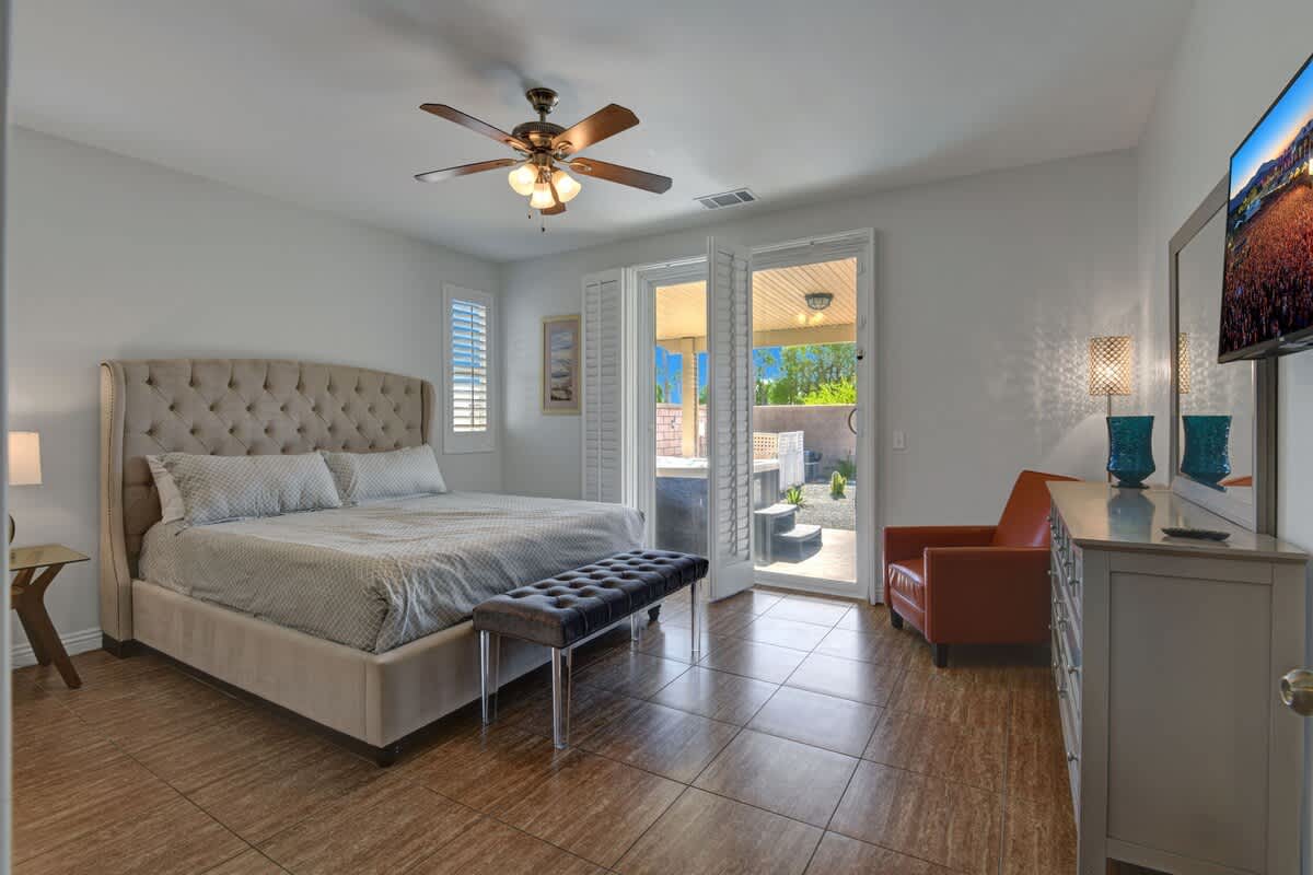 Master Bedroom with comfortable King Bed and ensuite bathroom.