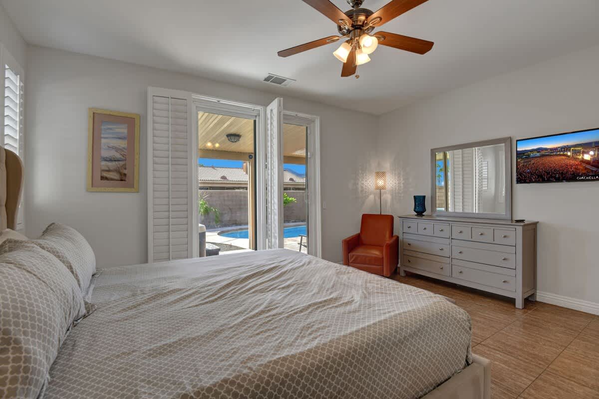 Master Bedroom with comfortable King Bed and ensuite bathroom.