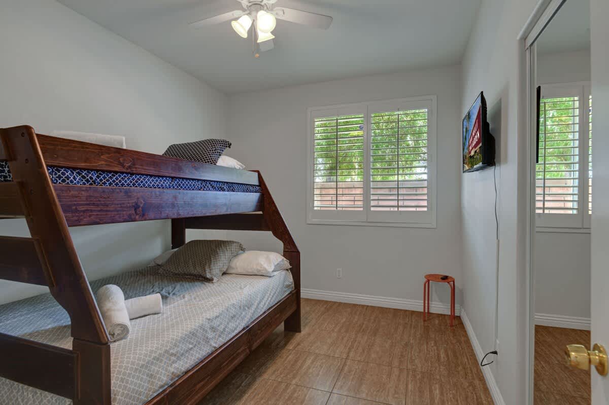 5th bedroom bunk beds. Twin over Full and LCD TV