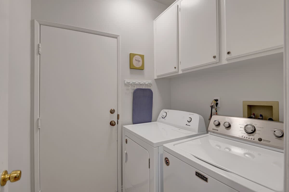Washer and dryer for added convenience.