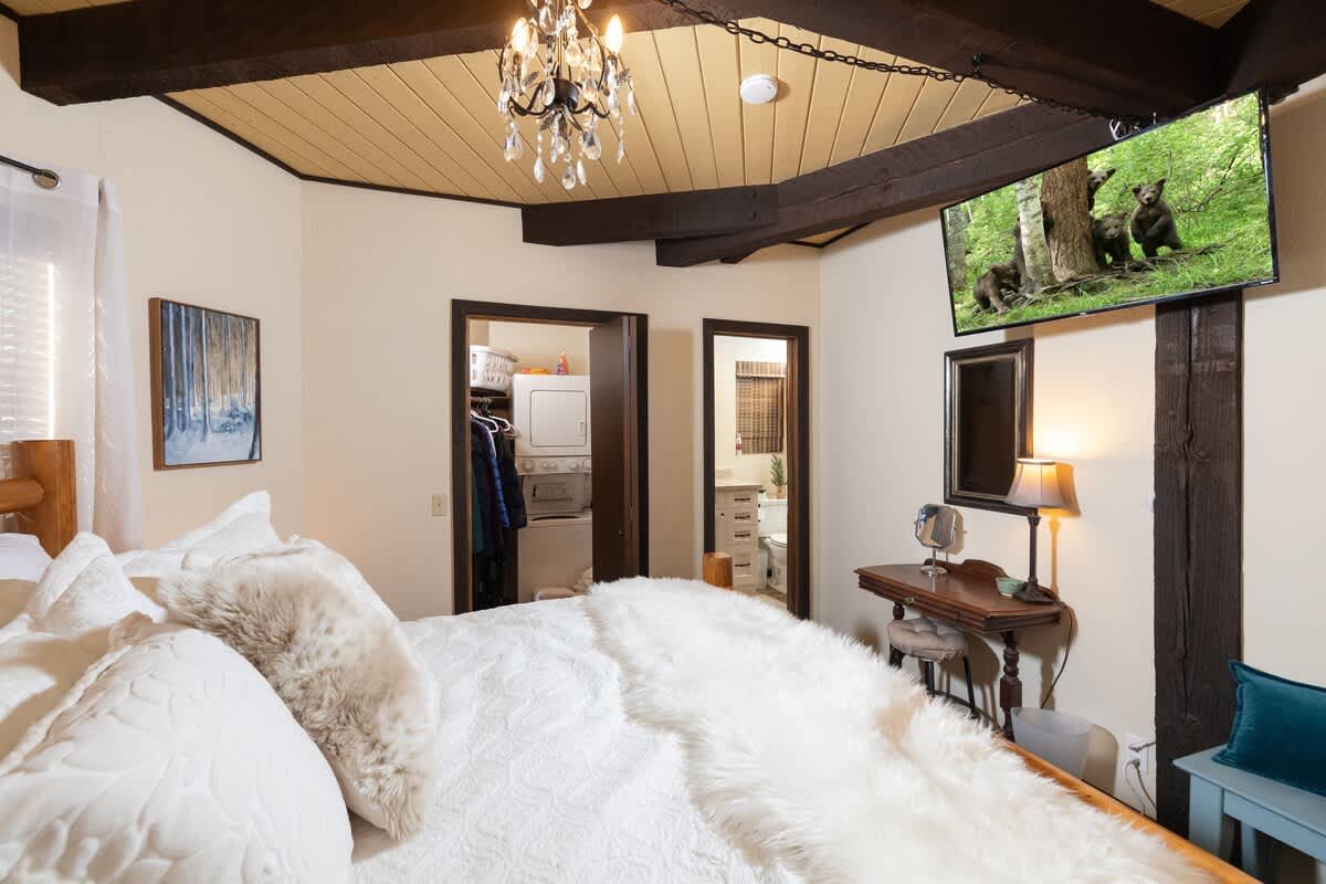 Primary bedroom with Smart TV