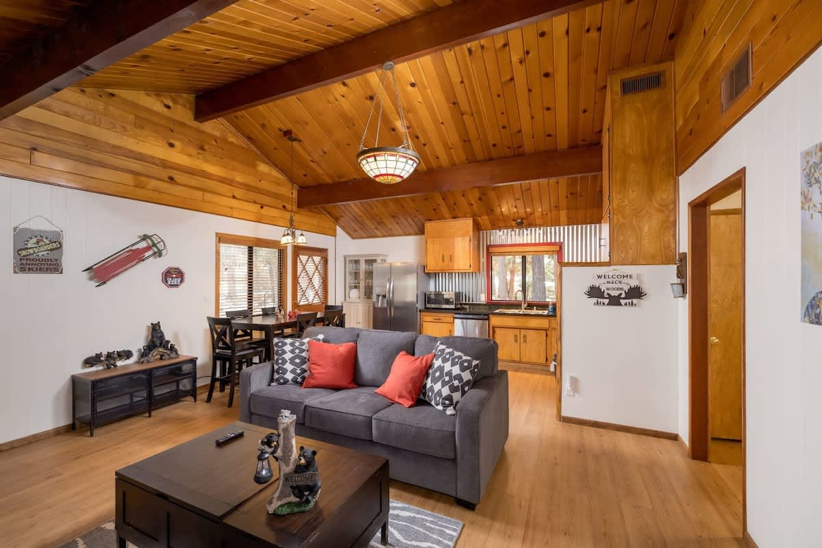 Comfy sofa in the open living room
