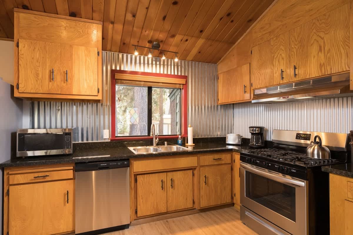 New stainless steel appliances and gas range