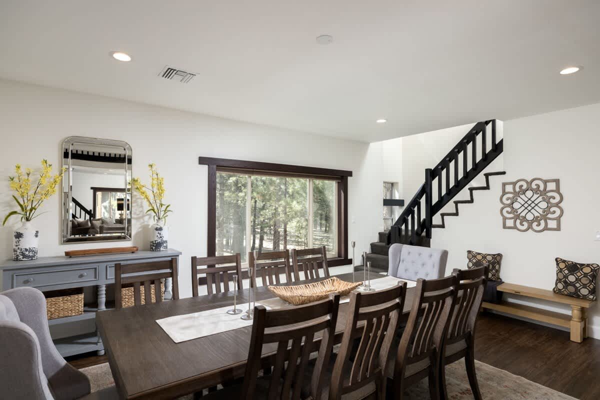 Modern recessed lighting throughout the estate.