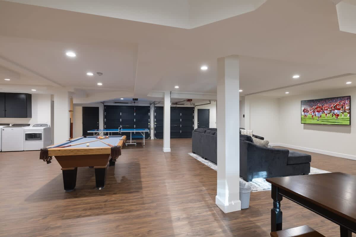 Pool table, Ping Pong, Air Hockey, Video Games.