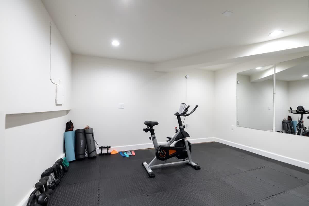 Exercise/Yoga Room in downstairs game room