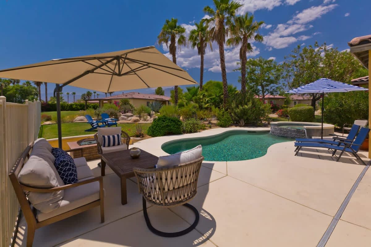 Nice seating area outside to spend your days and nights.