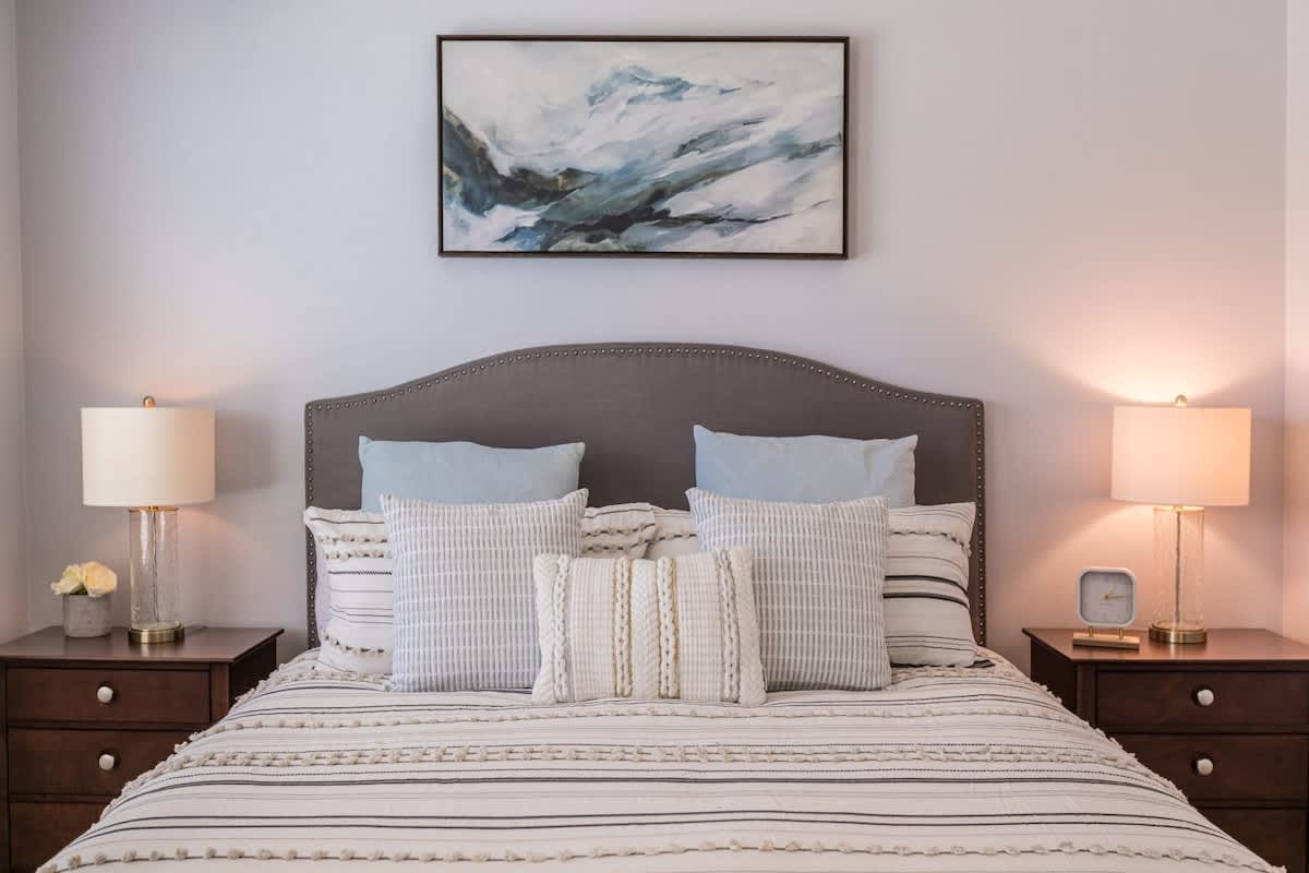Comfortable King Bed in the Master Bedroom.