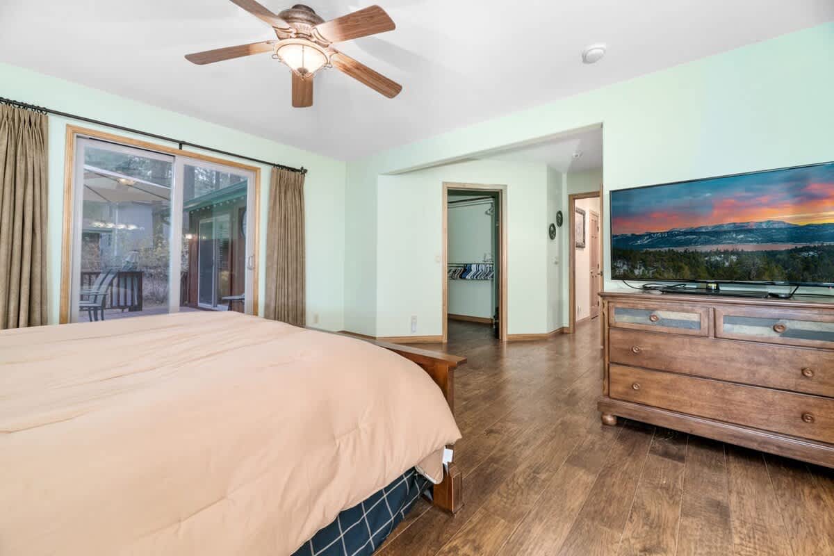 Primary suite with large TV