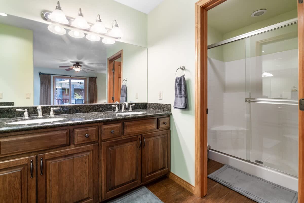 Primary bathroom with walk-in shower