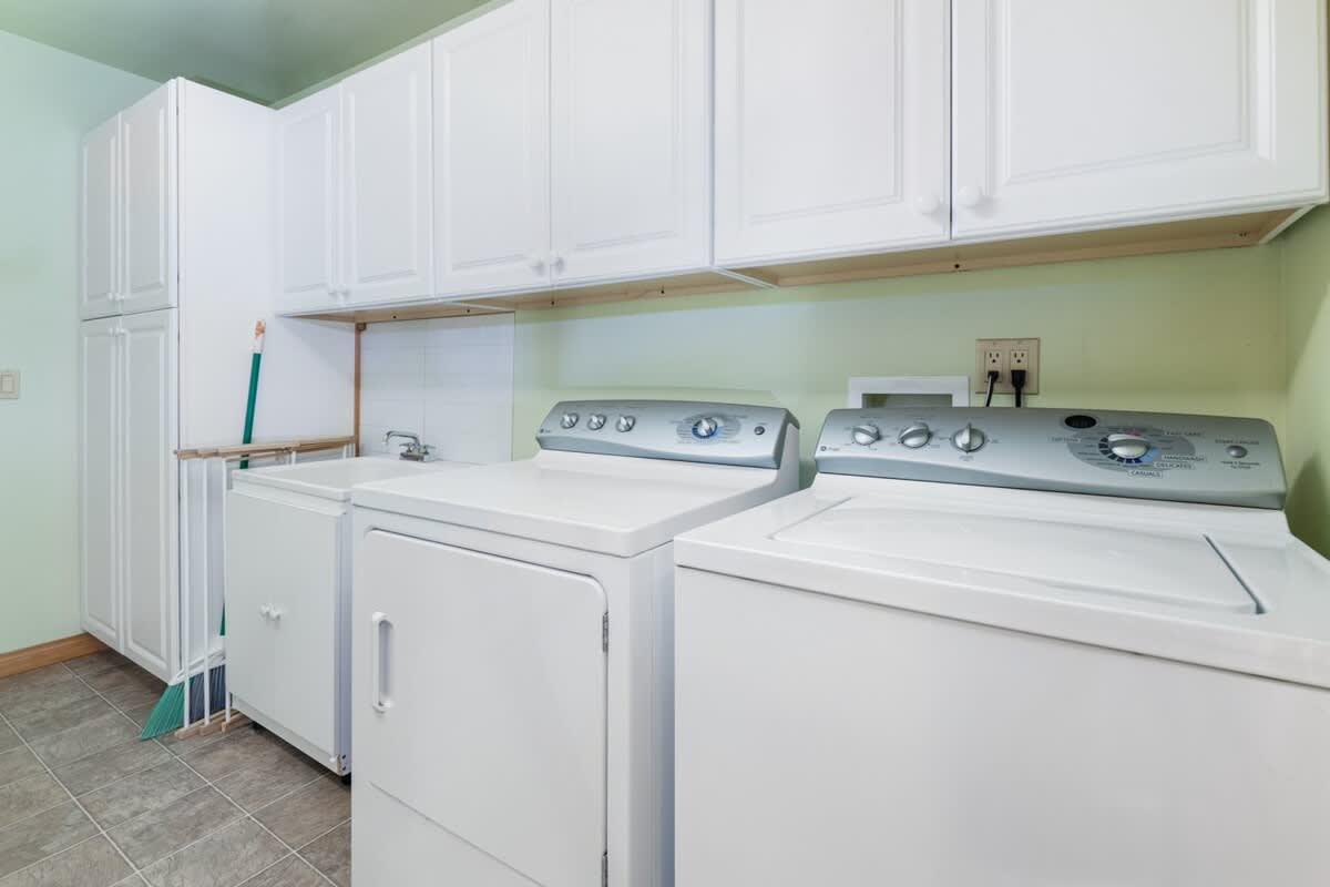 Laundry room with washer and dryer