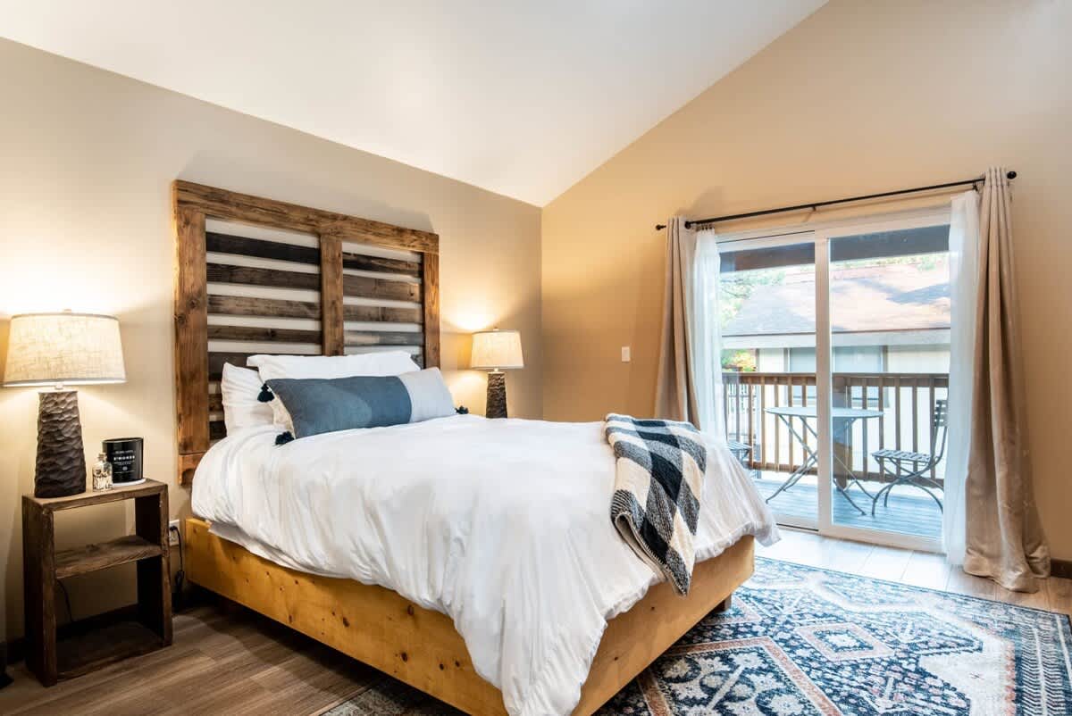 Primary suite 2: King bed and private balcony