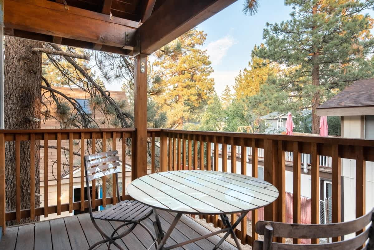 Private balcony with bistro table