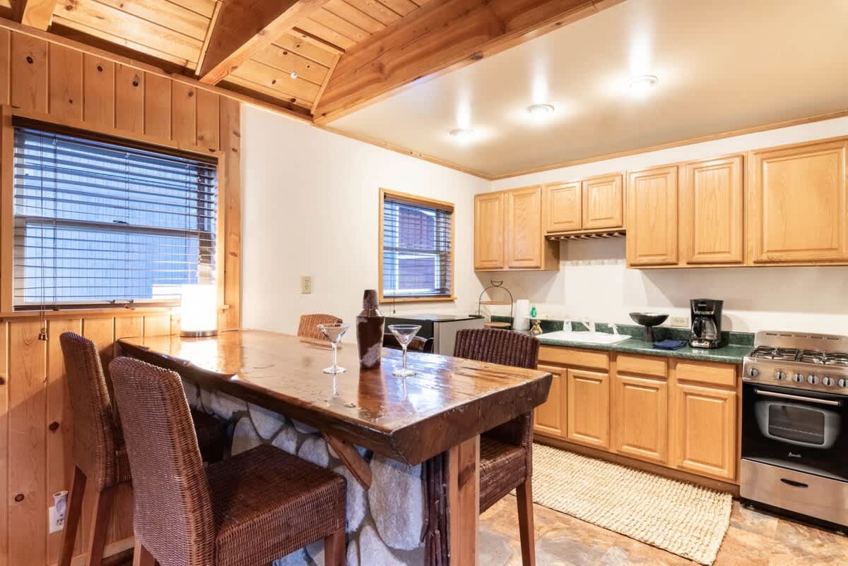 Guest house mini kitchen with bar seating