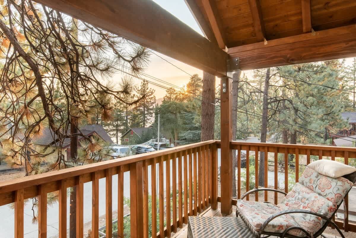 Balcony view of the pines