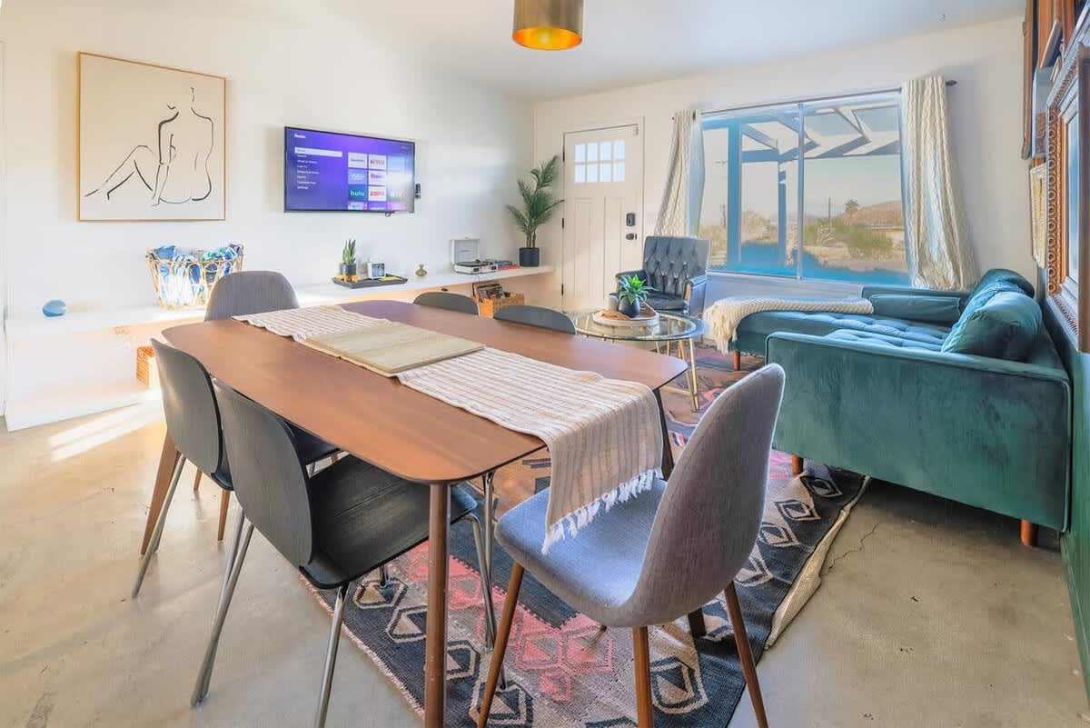 Dining area next to the living room.