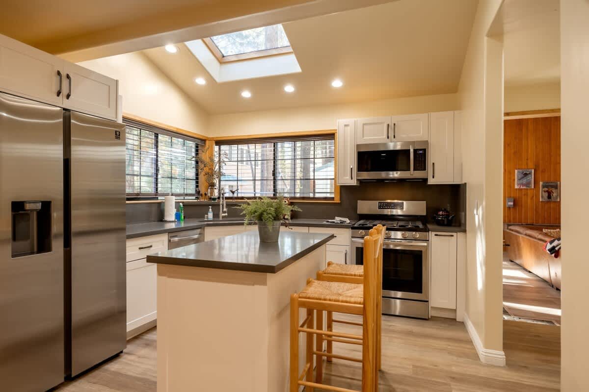 Remodeled kitchen with breakfast bar