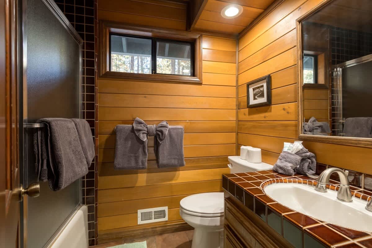 Bathroom with tub and shower