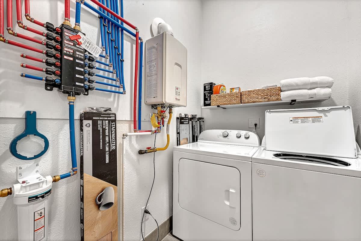 Optional Guest House- laundry, with endless, on demand/ instant hot water and filtration system.