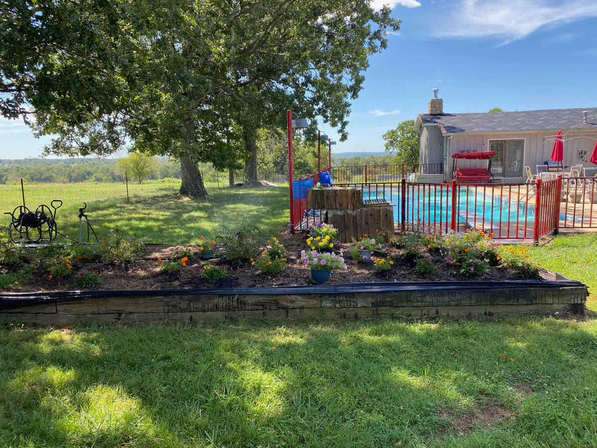 Butterfly Garden right outside villa door. Patio open year round. Pool open Memorial Day till October 3