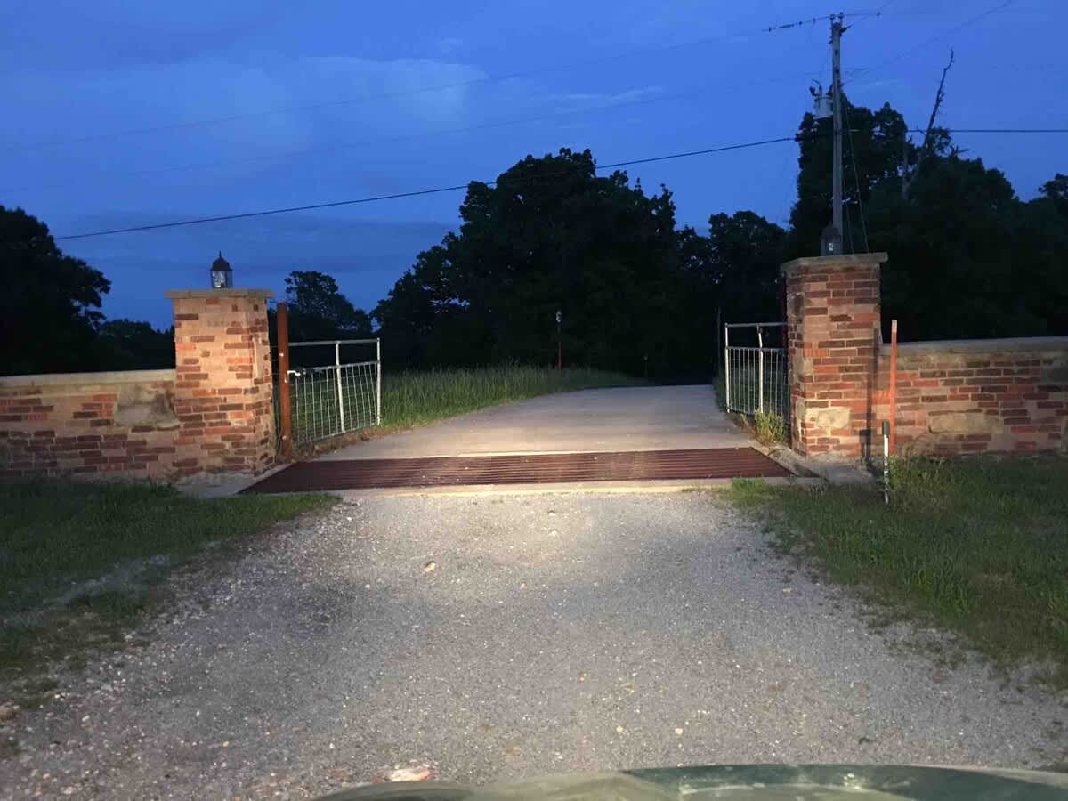 Lighted Entrance to 20 acres of beautiful scenery and photo taking spots.