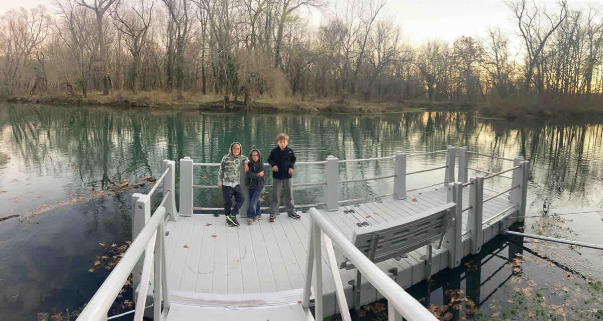 Fishing Dock on Lake
Oxbow Lake. 