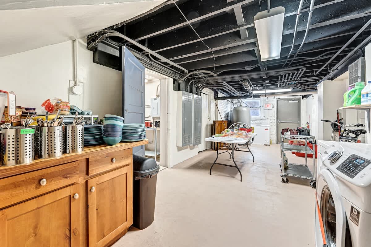 The Basement/ laundry area/ downstairs kitchen.