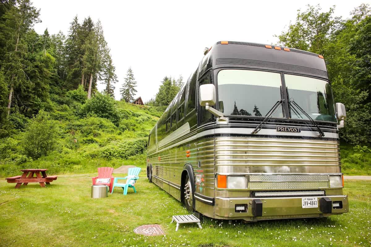 Prevost Tour Bus at Whiskey Creek Beach NW — Port Angeles, WA — vacation rental