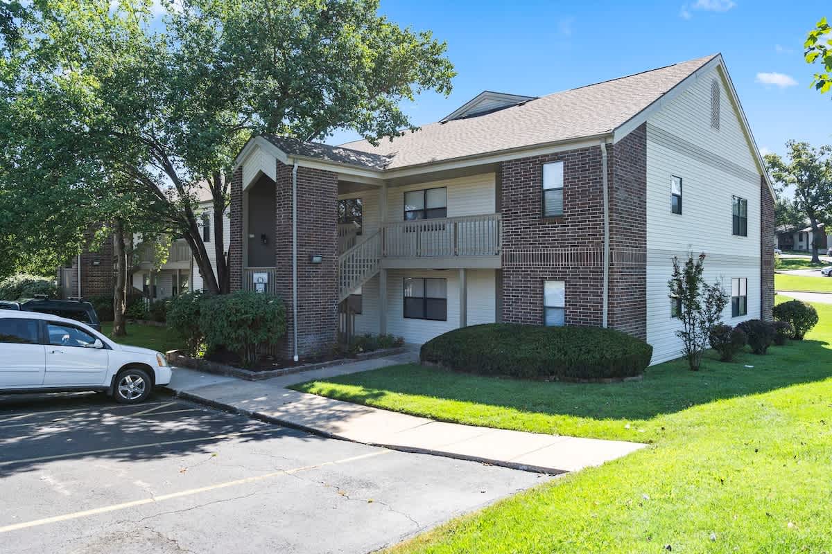 Outside of the condo located on the 2nd floor.