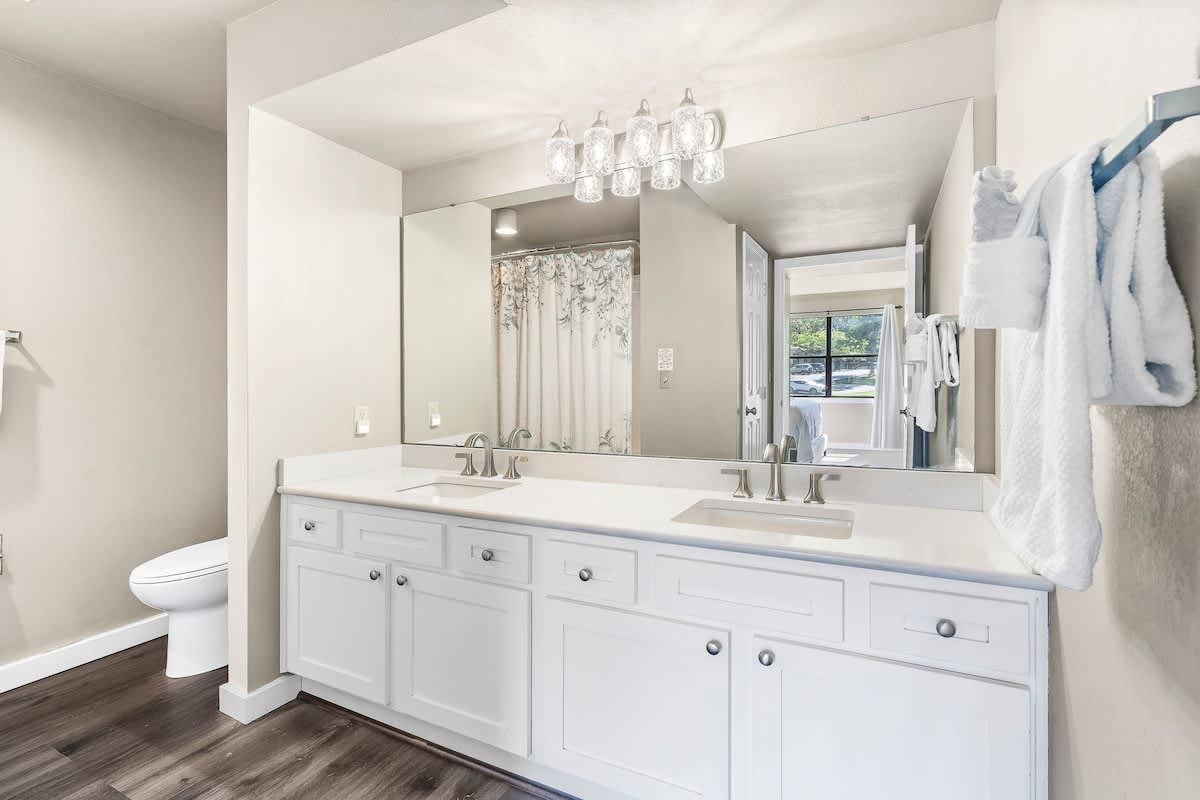 In-suite master bathroom.