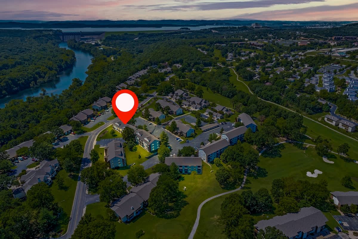 Sunset with condo location