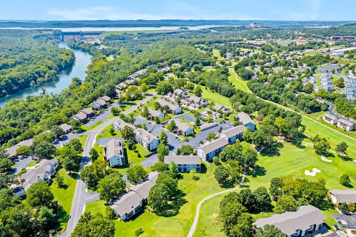 Ariel view of the resort.