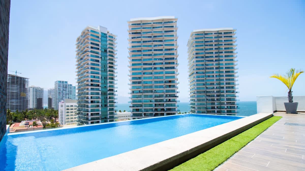 Ocean View Roof Pool BBQ Gym, Walk to Beach — Puerto Vallarta, Jalisco — vacation rental