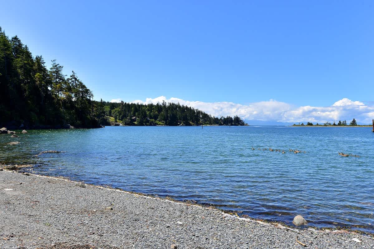Private beach.