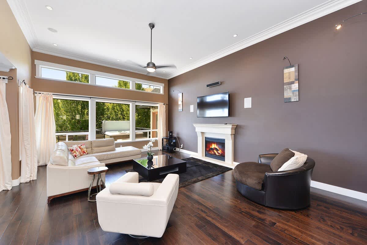 Upper main level main living room. 