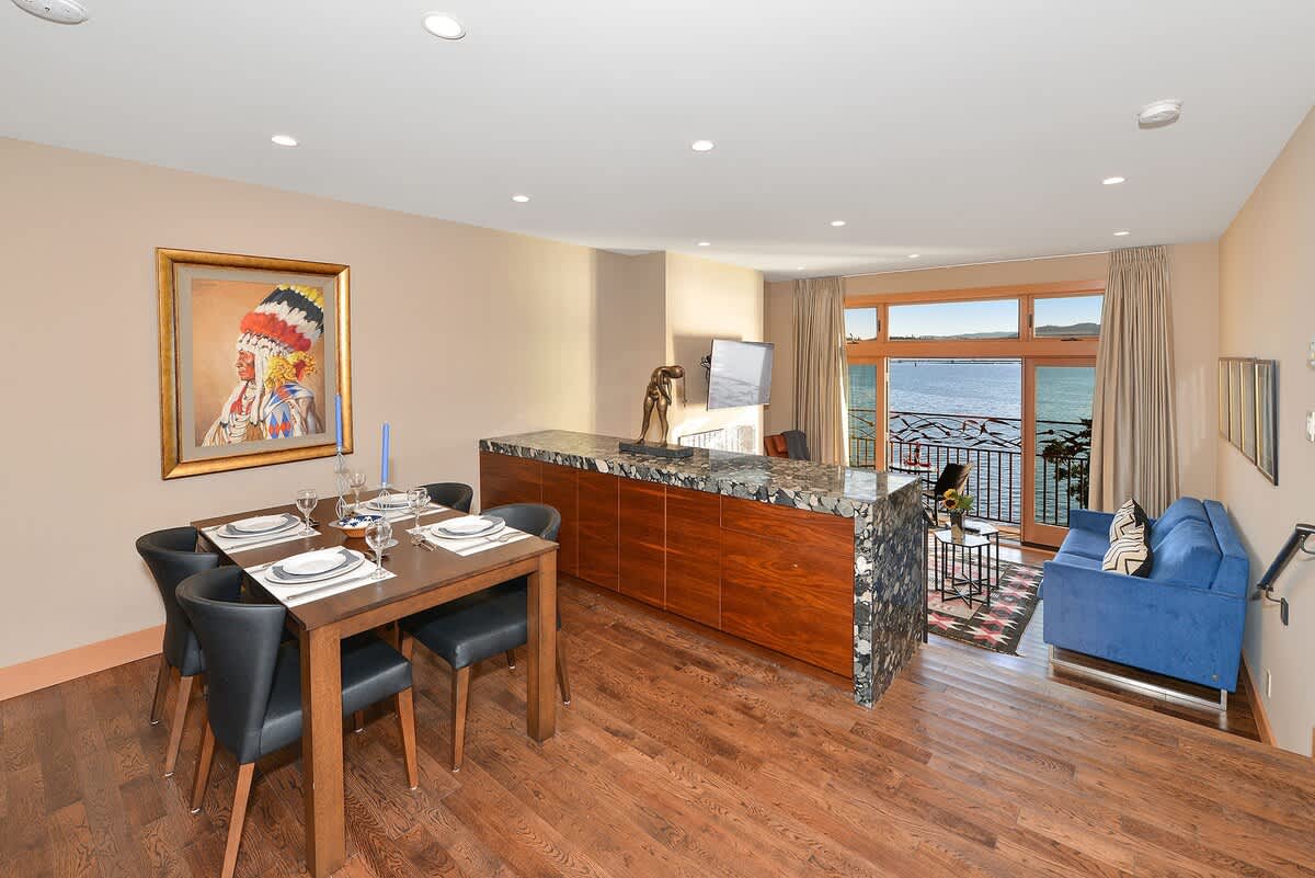 Well appointed dining and living spaces.