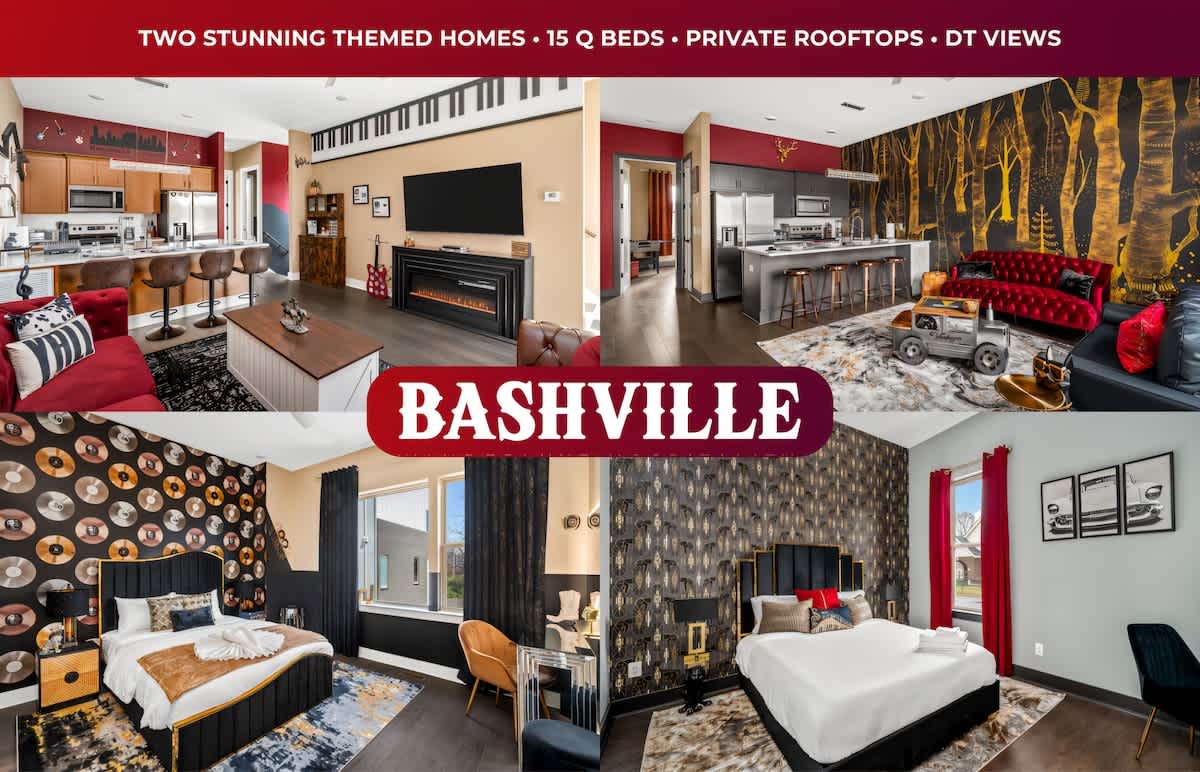 8 Bedrm|Sleeps24- 2 Homes, 1 Epic Nashville Story!