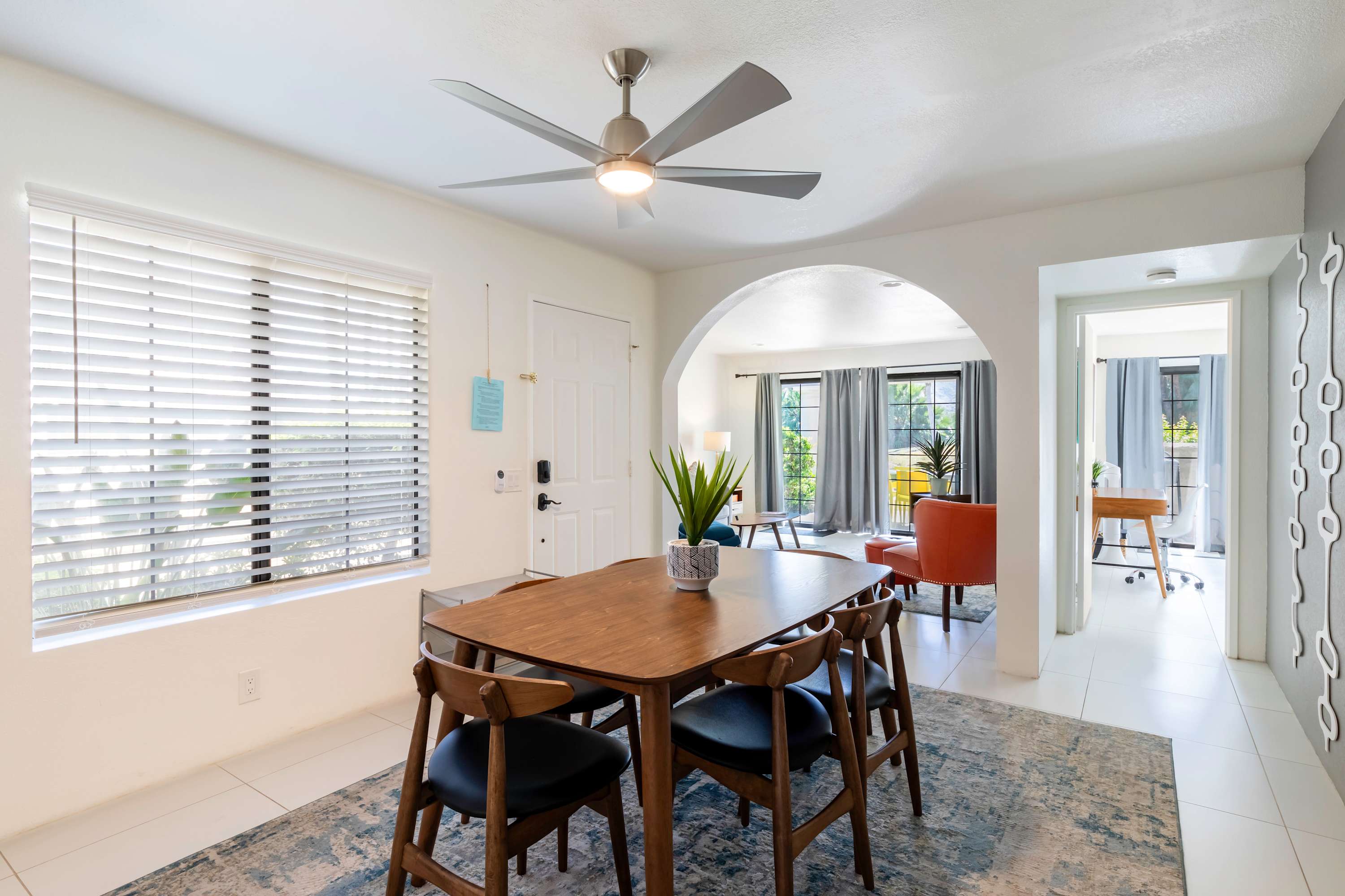 Dining table with seating for 6